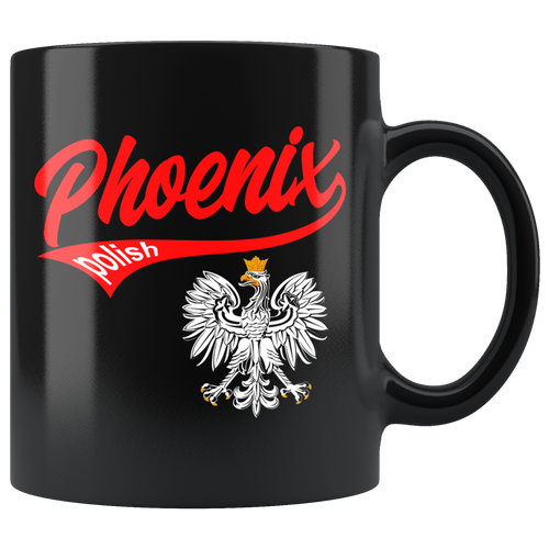 Phoenix Polish Black 11oz Mug - My Polish Heritage