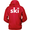 Ski with eagle Hoodie Back Design Only