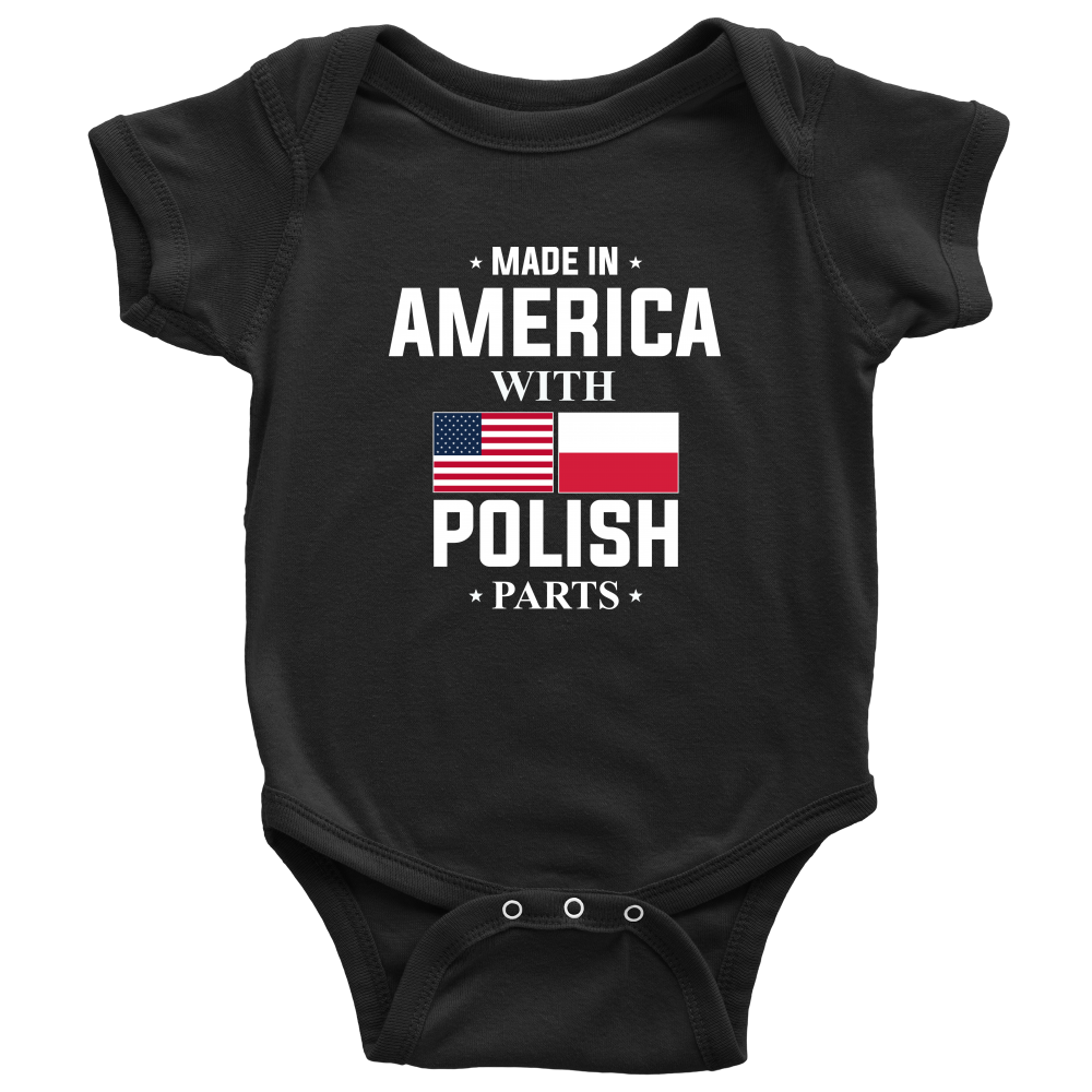 Made in America with Polish Parts Baby Onesie - My Polish Heritage
