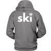 Ski with eagle Hoodie Back Design Only
