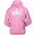 Ski with eagle Hoodie Back Design Only