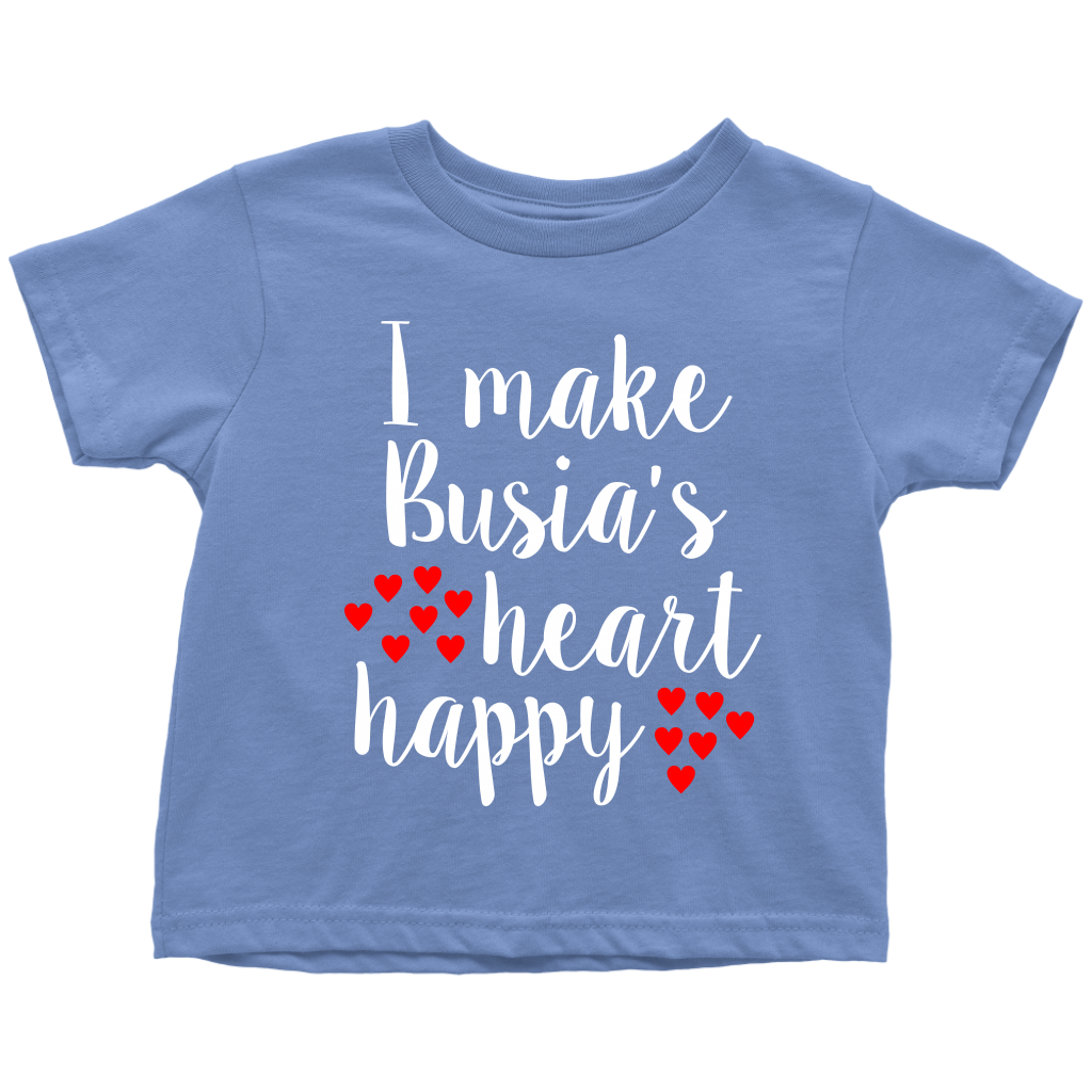 I Make Busia's Heart Happy Toddler Shirt - My Polish Heritage