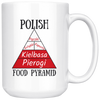 Polish Food Pyramid 15 oz white mug