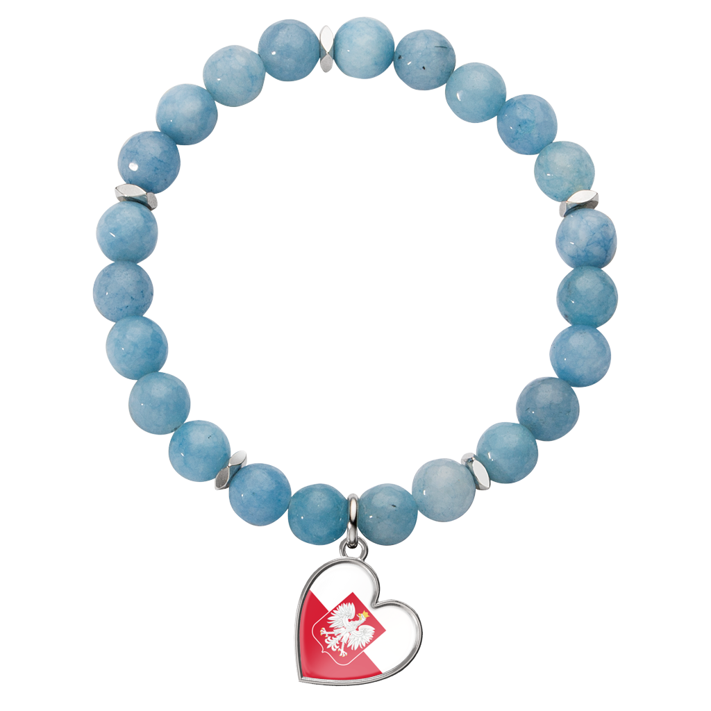 Polish Flag Beaded Bracelet - My Polish Heritage