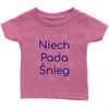 Niech pada Śnieg Let it Snow in Polish baby and toddler shirts and bodysuits
